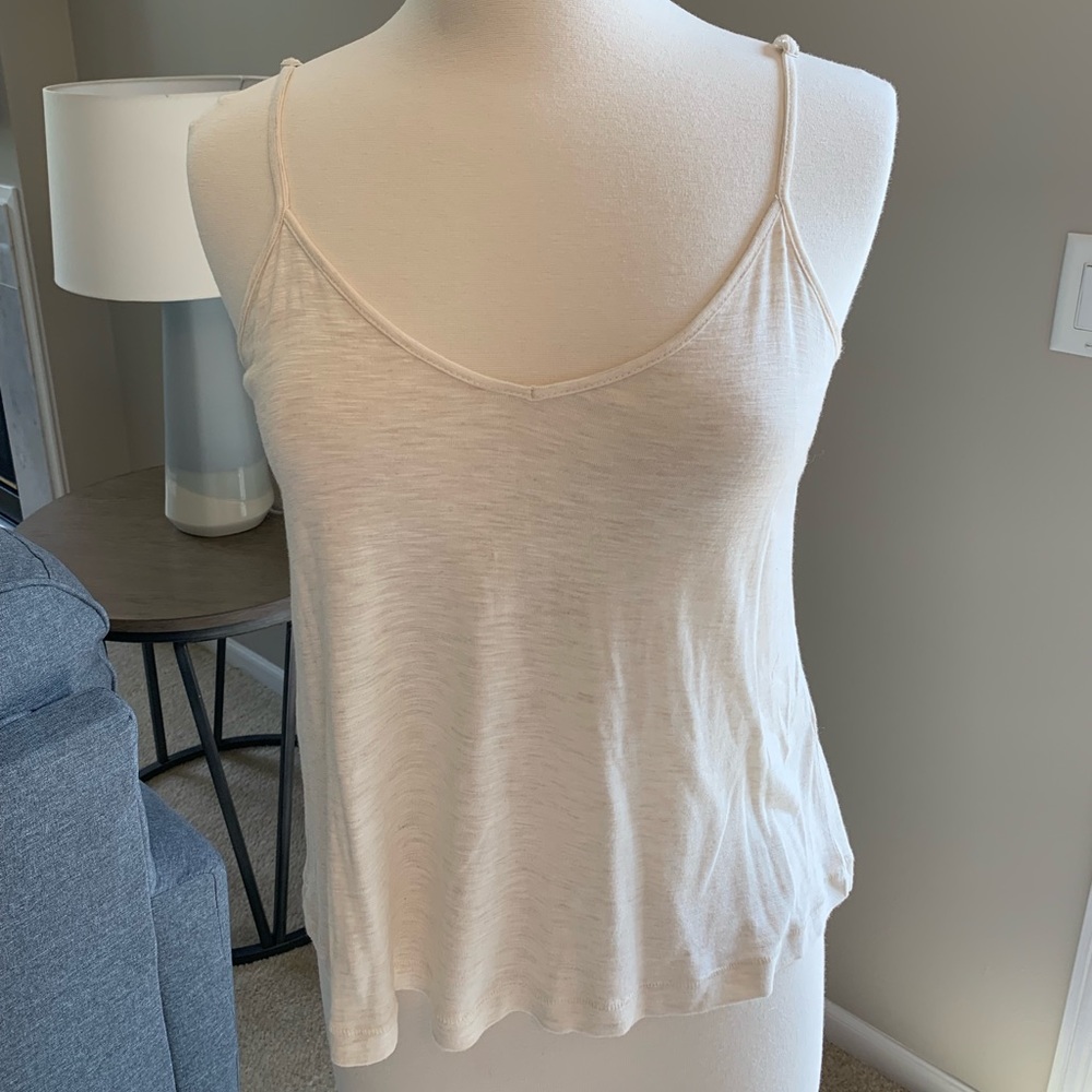 Madewell Cream Spaghetti Tank Top